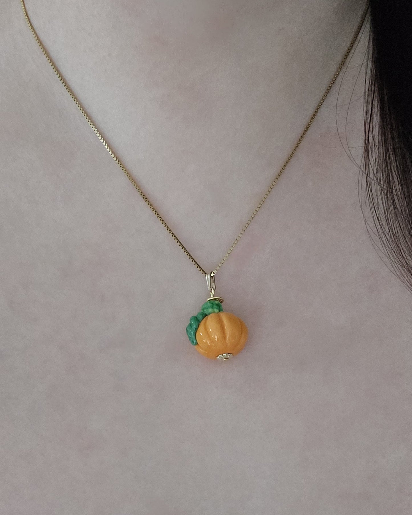 Classic Pumpkin Chain Necklace