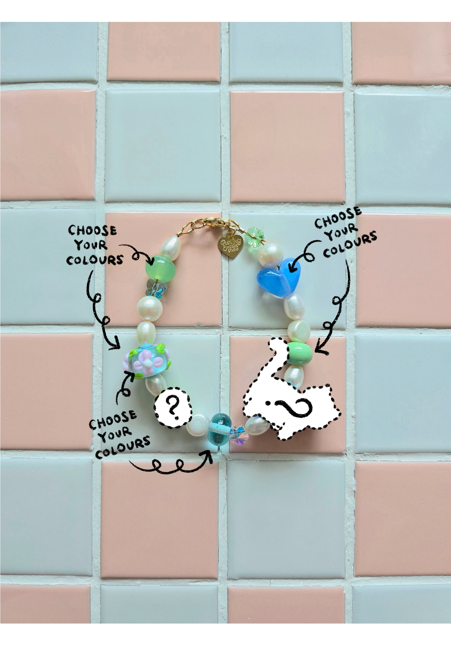 Custom Glass Cat Beaded Necklace / Bracelet 😺