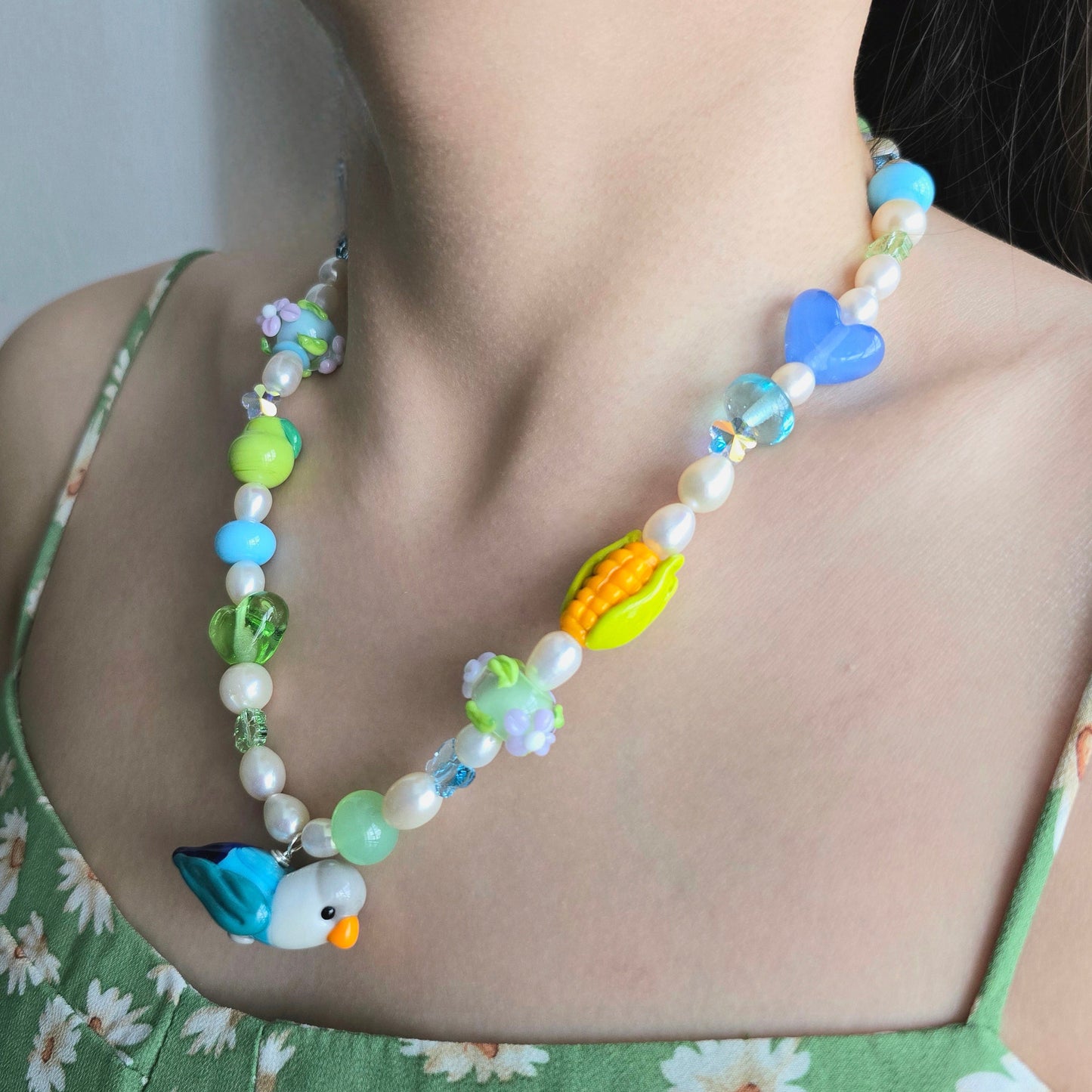 Lovebird Bead Necklace