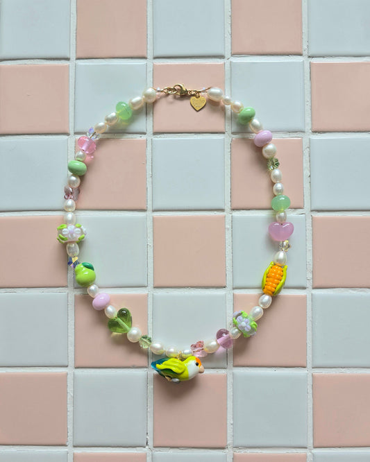 Lovebird Bead Necklace